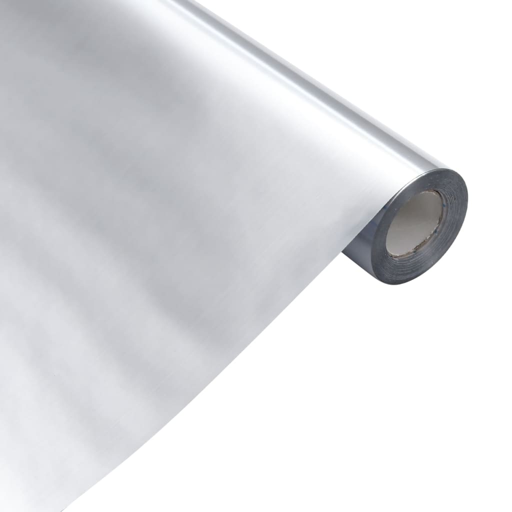 vidaXL Möbelfolie Selbstklebend Silbern 90x500 cm PET