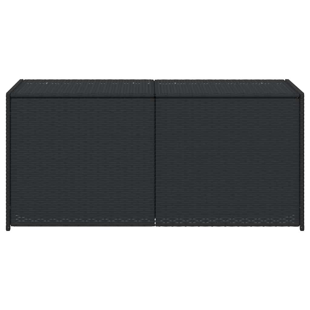 vidaXL Gartentruhe Schwarz 283L Poly Rattan
