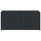 vidaXL Gartentruhe Schwarz 283L Poly Rattan