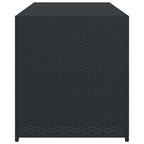 vidaXL Gartentruhe Schwarz 283L Poly Rattan