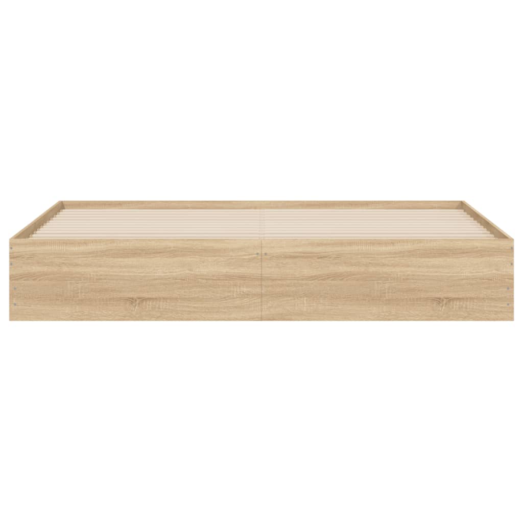 vidaXL Bettgestell mit Schubladen Sonoma-Eiche 200x200cm Holzwerkstoff