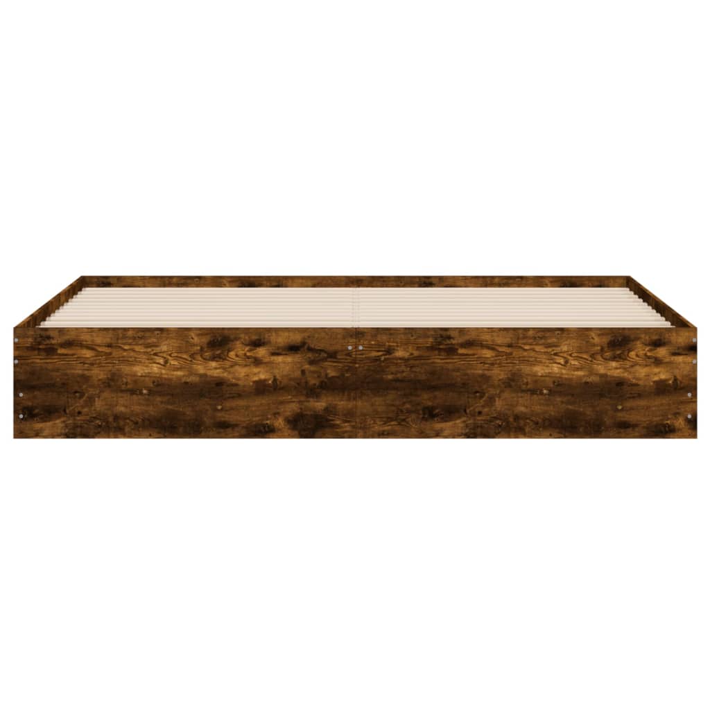 vidaXL Bettgestell mit Schubladen Räuchereiche 180x200cm Holzwerkstoff