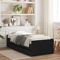 vidaXL Bett mit Schubladen Schwarz 75x190 cm