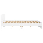 vidaXL Bettgestell mit Kopfteil Weiß 200x200 cm