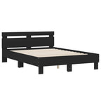 vidaXL Bett mit LED-Beleuchtung ohne Matratze Schwarz 120x200 cm