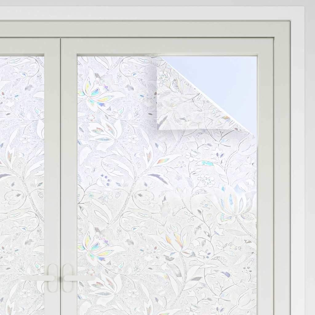 vidaXL Fensterfolien 4 Stk. Matt Blumenmuster PVC