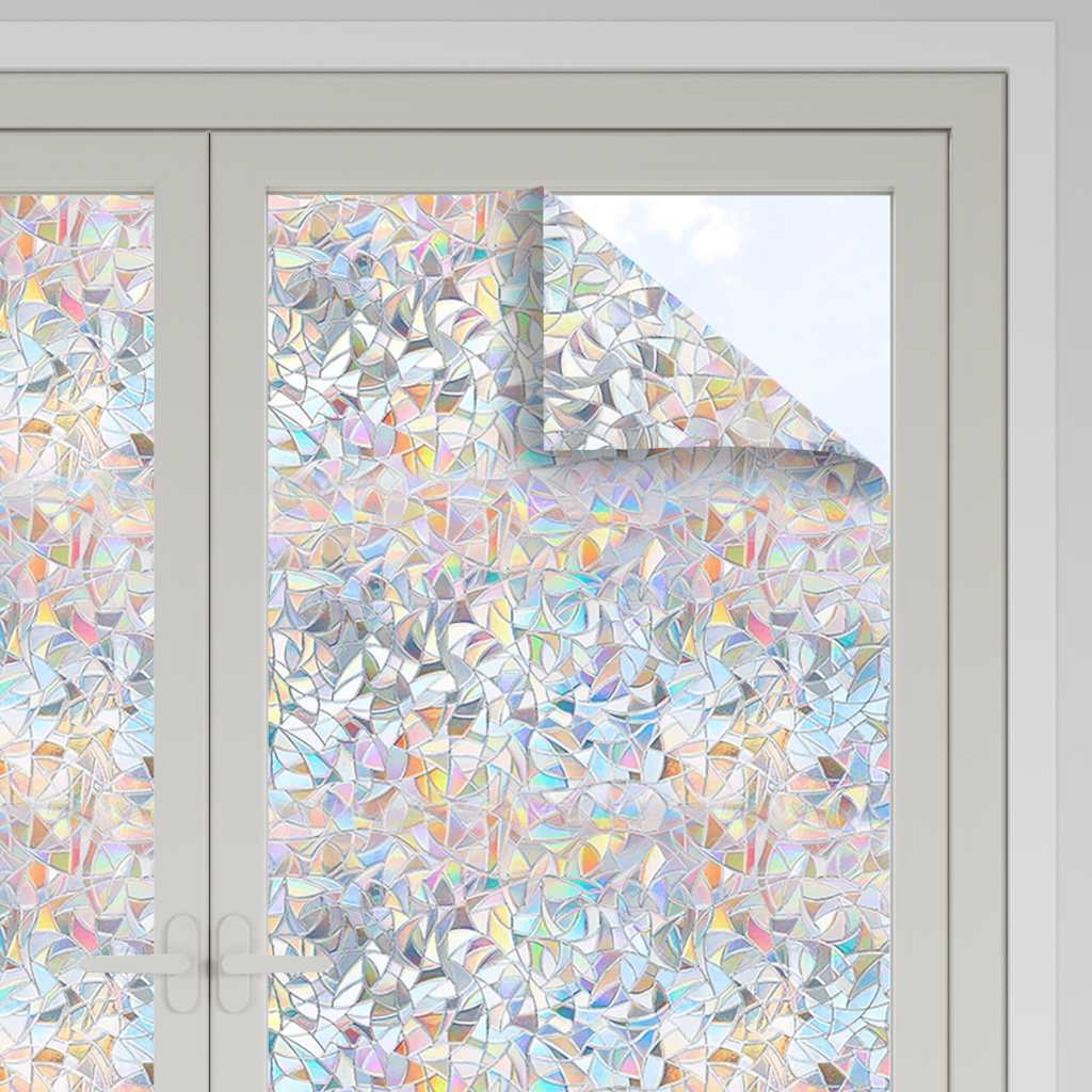 vidaXL Fensterfolien 5 Stk. Matt 3D Regenbogen-Muster PVC