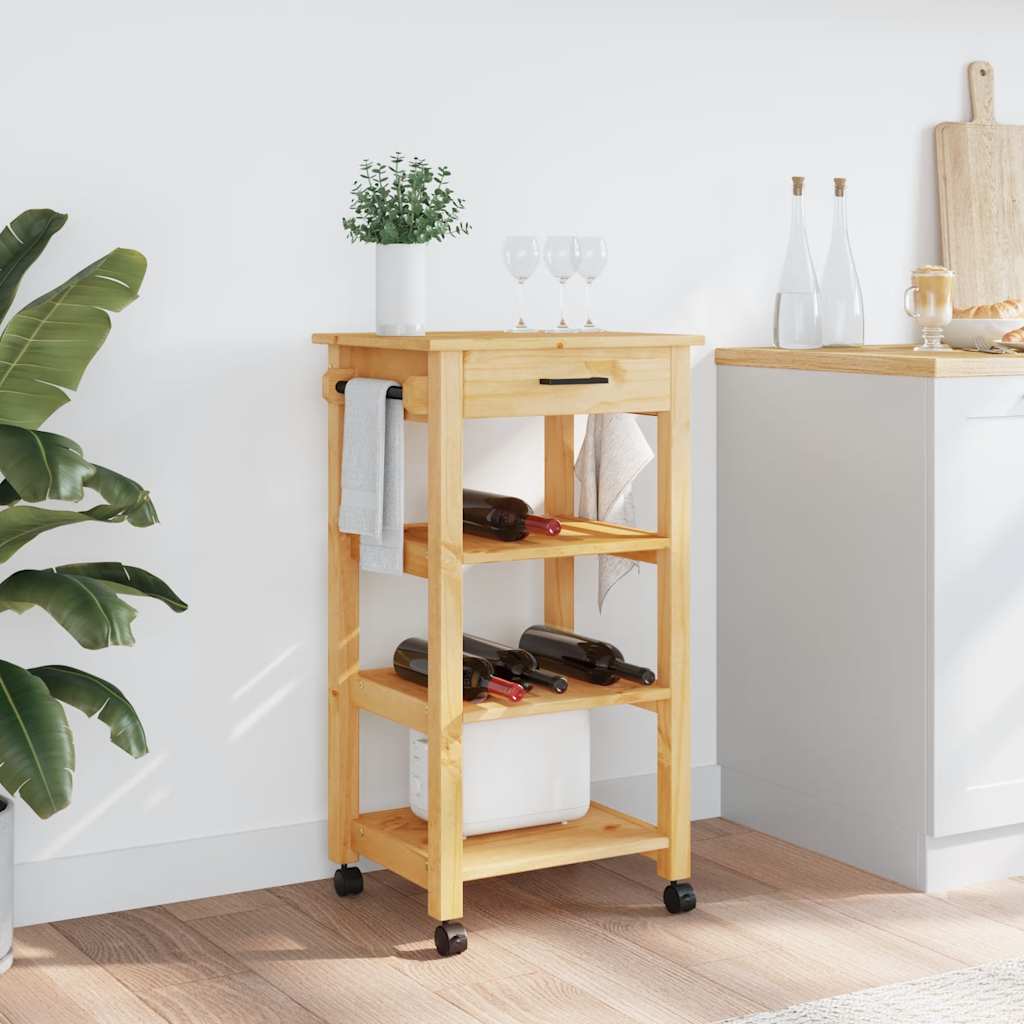 vidaXL Küchenwagen MONZA 48x40x88,5 cm Massivholz Kiefer