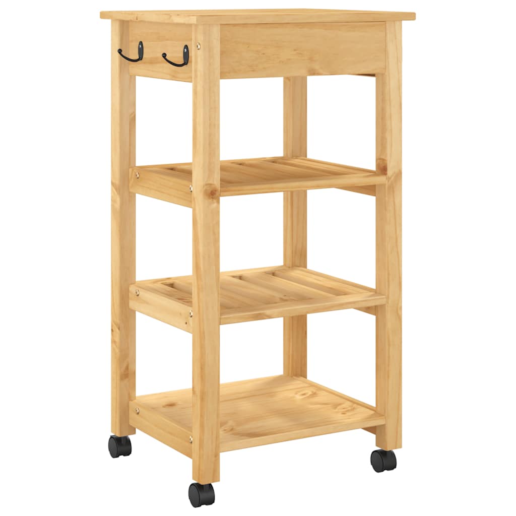 vidaXL Küchenwagen MONZA 48x40x88,5 cm Massivholz Kiefer
