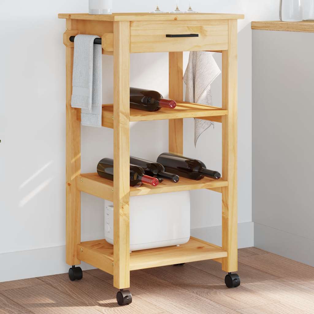 vidaXL Küchenwagen MONZA 48x40x88,5 cm Massivholz Kiefer