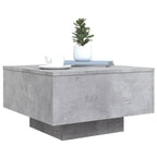 vidaXL Couchtisch mit LED-Leuchten Betongrau 55x55x31 cm