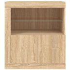 vidaXL Sideboard mit LED-Leuchten Sonoma-Eiche 60,5x37x67 cm