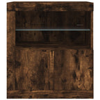 vidaXL Sideboard mit LED-Leuchten Räuchereiche 60,5x37x67 cm