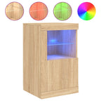 vidaXL Beistellschränke mit LED-Leuchten 2 Stk. Sonoma Eiche