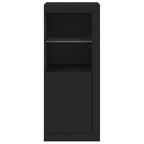 vidaXL Sideboard mit LED-Leuchten Schwarz 41x37x100 cm