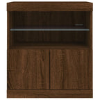 vidaXL Sideboard mit LED-Leuchten Braun Eichen-Optik 60x37x67 cm