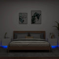 vidaXL Wand-Nachttische mit LED-Leuchten 2 Stk. Weiß