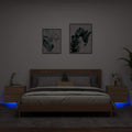 vidaXL Wand-Nachttische mit LED-Leuchten 2 Stk. Sonoma-Eiche