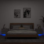 vidaXL Wand-Nachttische mit LED-Leuchten 2 Stk. Grau Sonoma