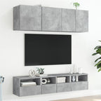 vidaXL TV-Wandschränke 2 Stk. Betongrau 40x30x30 cm Holzwerkstoff
