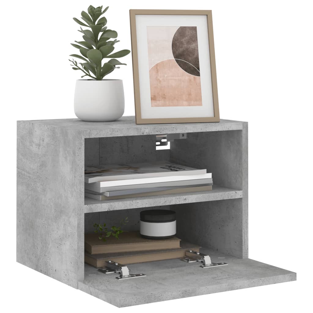 vidaXL TV-Wandschränke 2 Stk. Betongrau 40x30x30 cm Holzwerkstoff