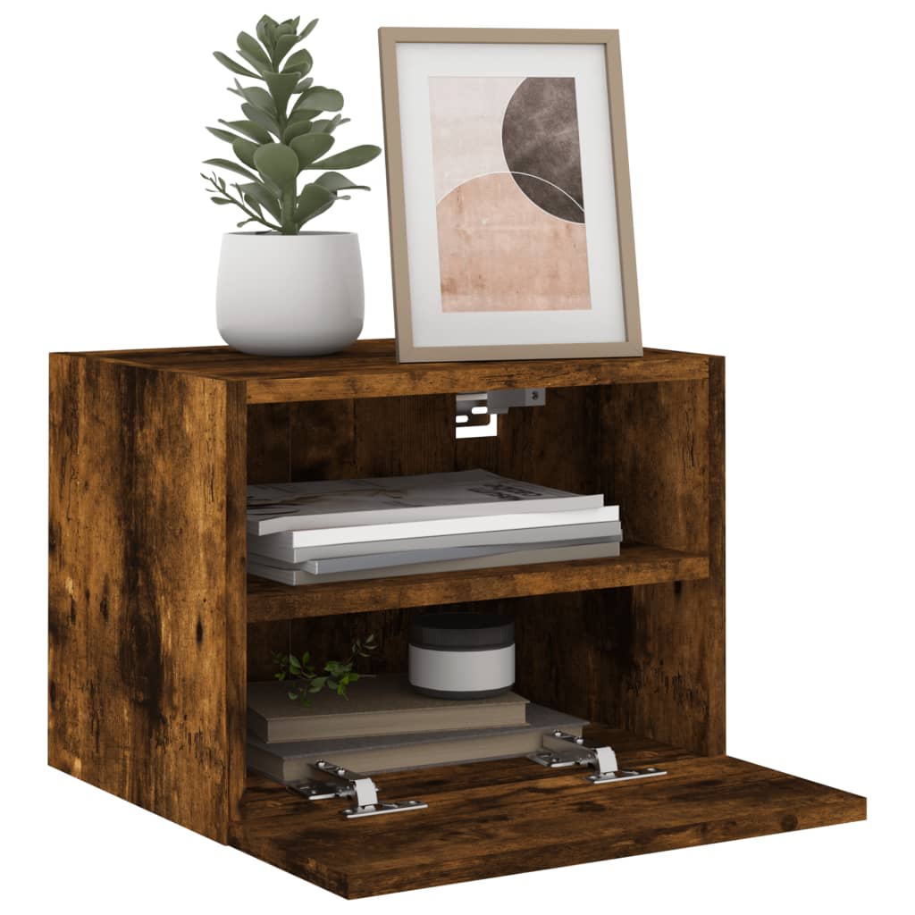 vidaXL TV-Wandschränke 2 Stk. Räuchereiche 40x30x30 cm Holzwerkstoff