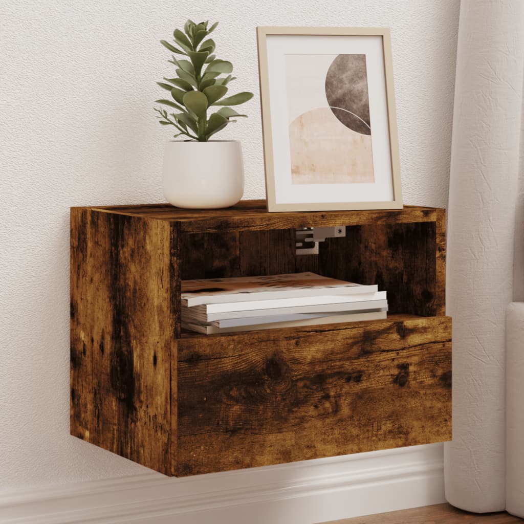 vidaXL TV-Wandschränke 2 Stk. Räuchereiche 40x30x30 cm Holzwerkstoff