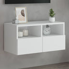 vidaXL TV-Wandschrank Schwarz 60,5x30x51 cm Holzwerkstoff