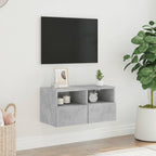vidaXL TV-Wandschrank Betongrau 60x30x30 cm Holzwerkstoff