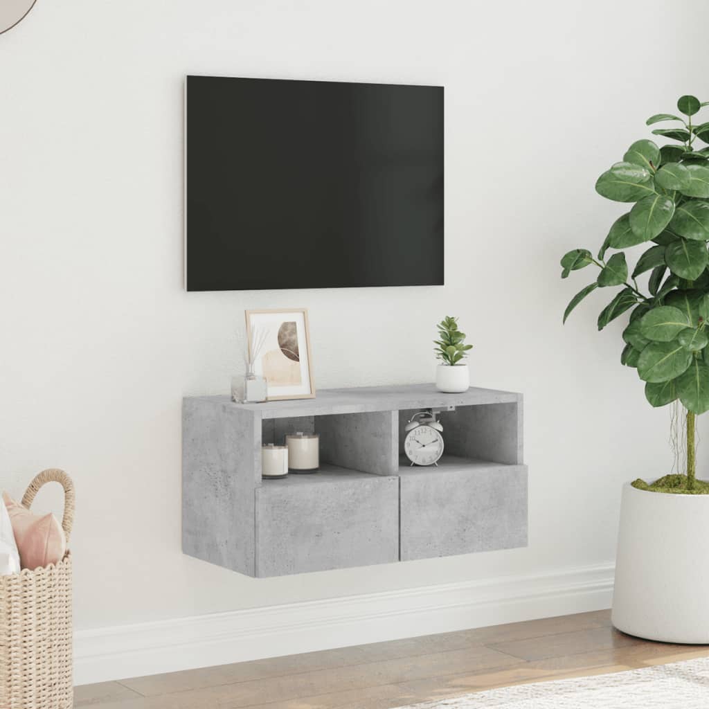 vidaXL TV-Wandschrank Betongrau 60x30x30 cm Holzwerkstoff