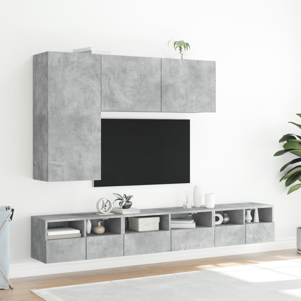 vidaXL TV-Wandschrank Betongrau 60x30x30 cm Holzwerkstoff