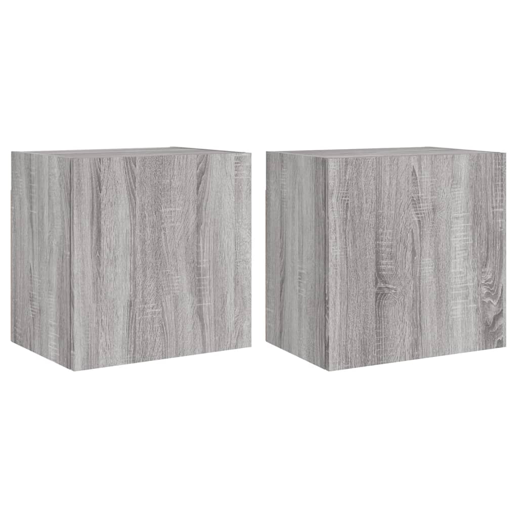 vidaXL TV-Wandschränke 2 Stk. Grau Sonoma 40,5x30x40 cmm Holzwerkstoff