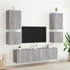 vidaXL TV-Wandschränke 2 Stk. Grau Sonoma 40,5x30x40 cmm Holzwerkstoff