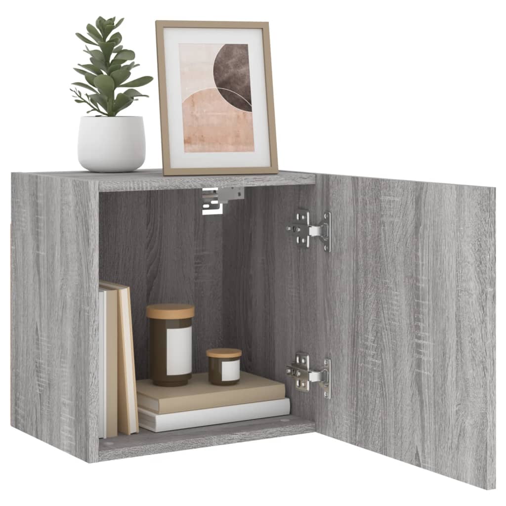 vidaXL TV-Wandschränke 2 Stk. Grau Sonoma 40,5x30x40 cmm Holzwerkstoff