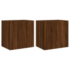 vidaXL TV-Wandschränke 2 Stk. Braun Eiche-Optik 40,5x30x40 cm