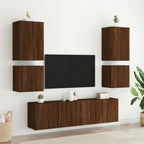 vidaXL TV-Wandschränke 2 Stk. Braun Eiche-Optik 40,5x30x40 cm