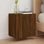 vidaXL TV-Wandschränke 2 Stk. Braun Eiche-Optik 40,5x30x40 cm