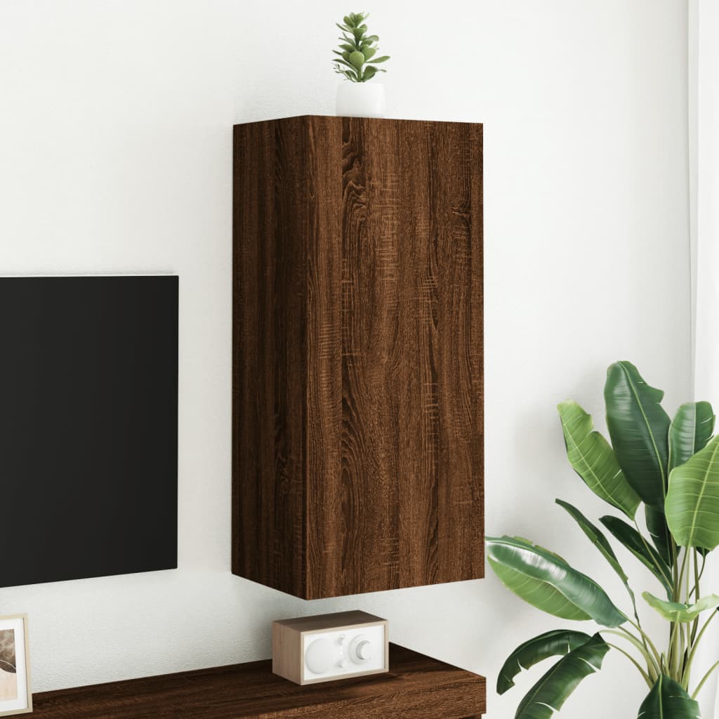vidaXL TV-Wandschrank Braun Eiche-Optik 40,5x30x90 cm Holzwerkstoff