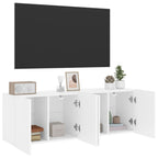 vidaXL TV-Wandschränke 2 Stk. Weiß 60x30x41 cm