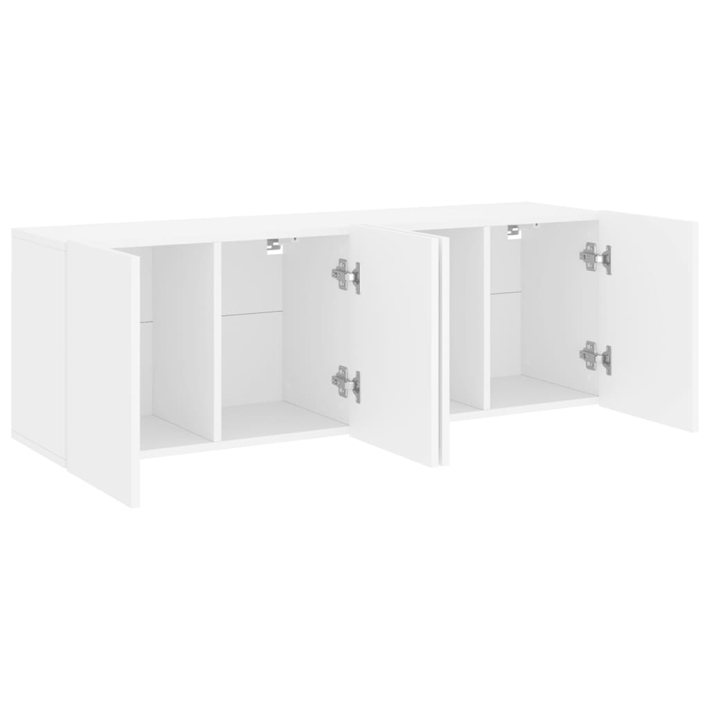 vidaXL TV-Wandschränke 2 Stk. Weiß 60x30x41 cm