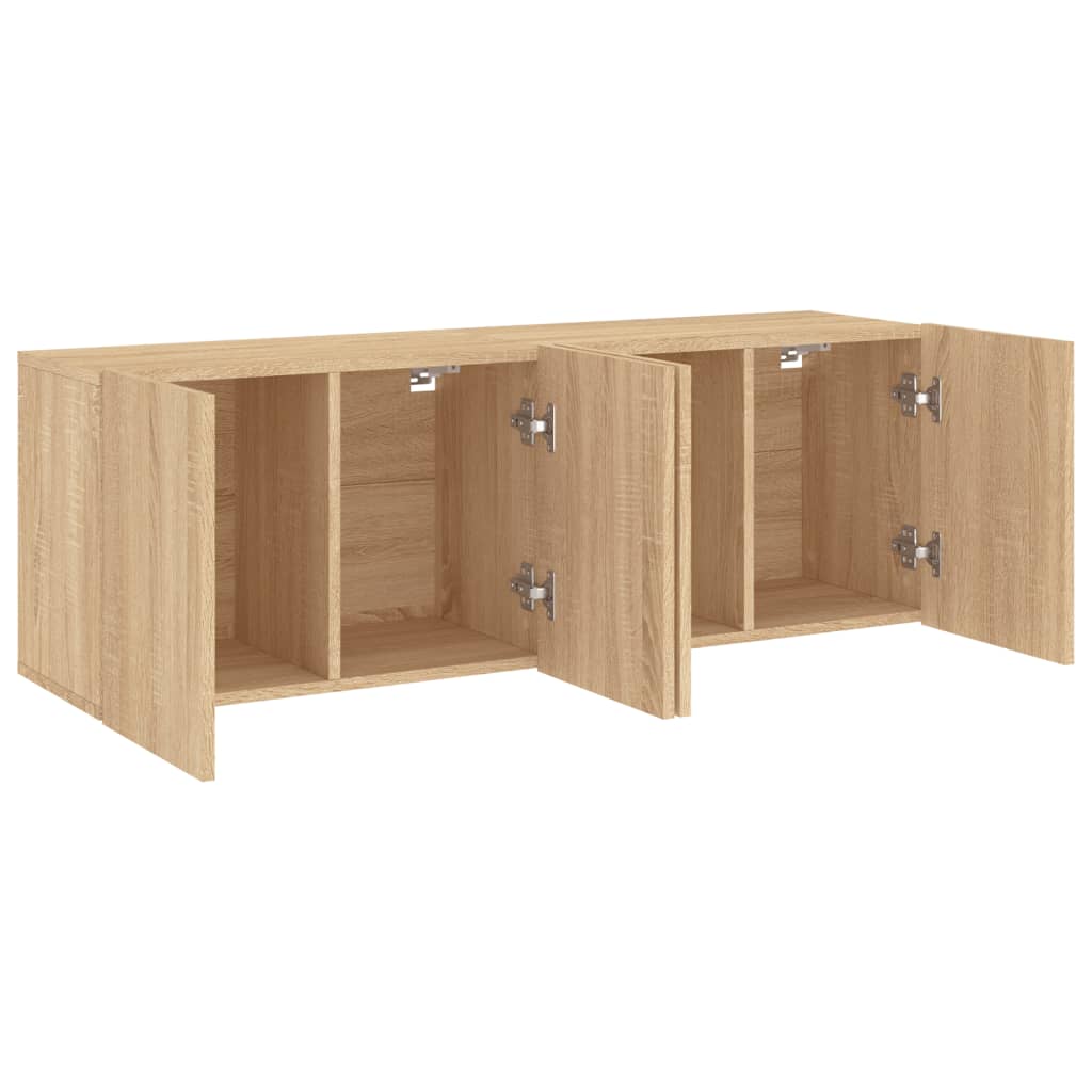 vidaXL TV-Wandschränke 2 Stk. Sonoma-Eiche 60x30x41 cm