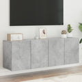 vidaXL TV-Wandschränke 2 Stk. Betongrau 60x30x41 cm