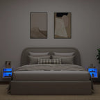 vidaXL TV-Wandschränke mit LED-Leuchten 2 Stk. Weiß 30x28,5x30 cm