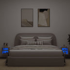 vidaXL TV-Wandschränke mit LED-Leuchten 2 Stk. Sonoma-Eiche