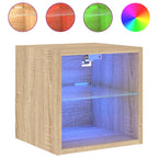 vidaXL TV-Wandschränke mit LED-Leuchten 2 Stk. Sonoma-Eiche