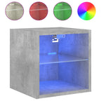 vidaXL TV-Wandschränke mit LED-Leuchten 2 Stk. Betongrau 30x28,5x30 cm