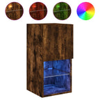 vidaXL TV-Schränke mit LED-Leuchten 2 Stk. Räuchereiche 30,5x30x60 cm