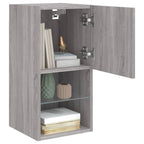 vidaXL TV-Schrank mit LED-Leuchten Grau Sonoma 30,5x30x60 cm