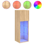 vidaXL TV-Schrank mit LED-Leuchten Sonoma-Eiche 30,5x30x90 cm