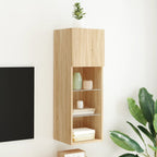vidaXL TV-Schrank mit LED-Leuchten Sonoma-Eiche 30,5x30x90 cm